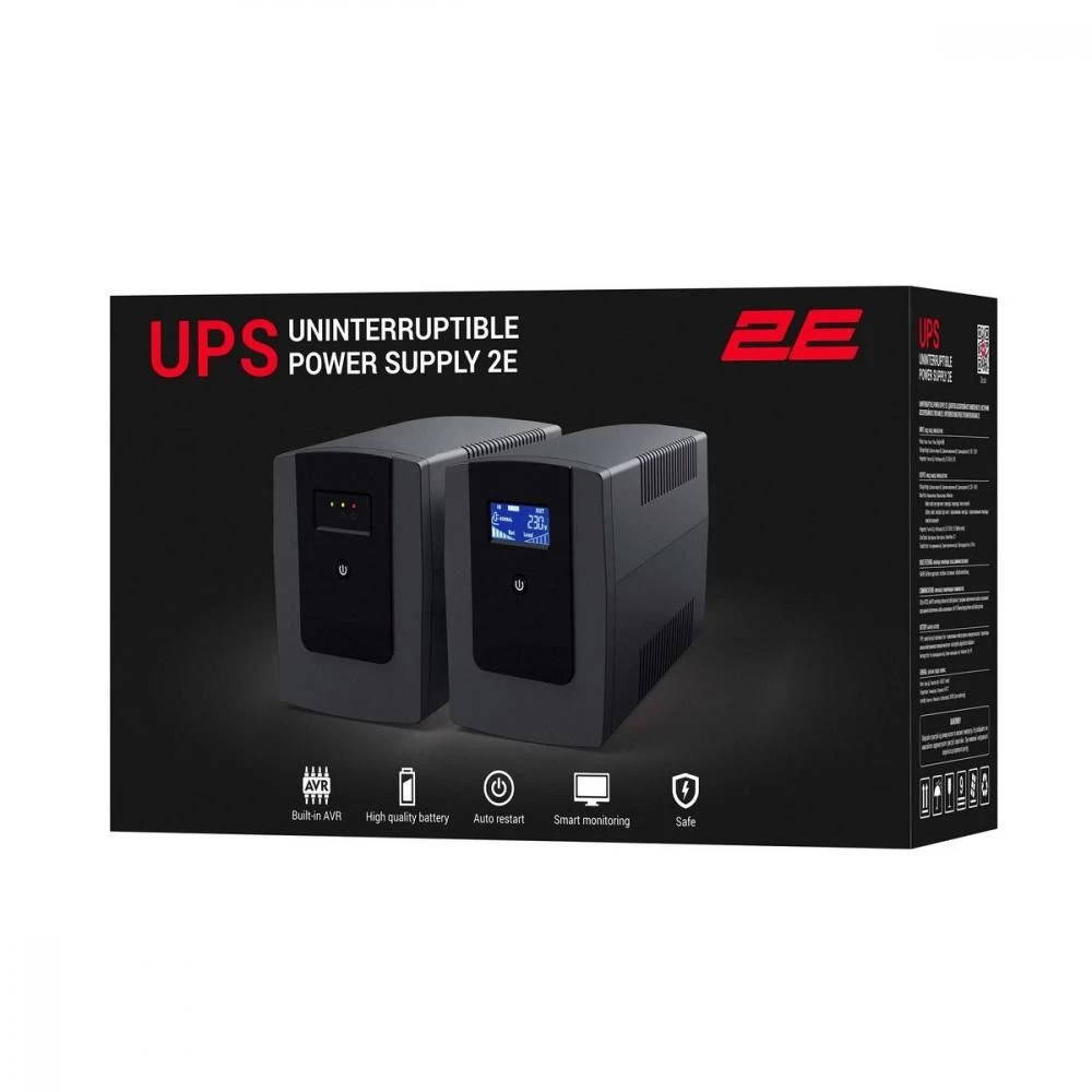 2E DD1500, 1500VA/900W, LCD,USB, 3xSchuko (2E-DD1500) (UA) Тип исполнения классический (tower)