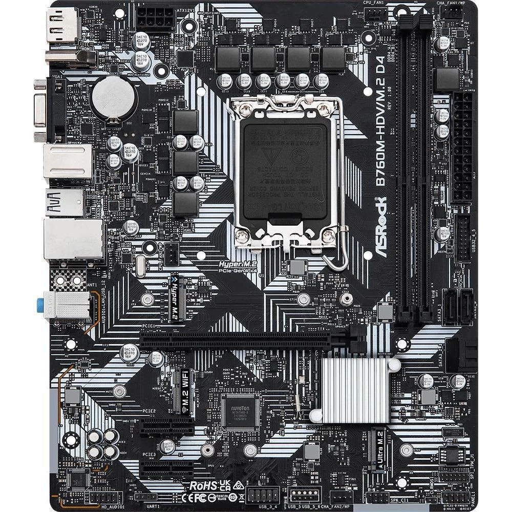 ASRock B760M-HDV/M.2 D4 (B760M-HDV/M.2_D4) (UA) Тип разъема CPU Socket 1700