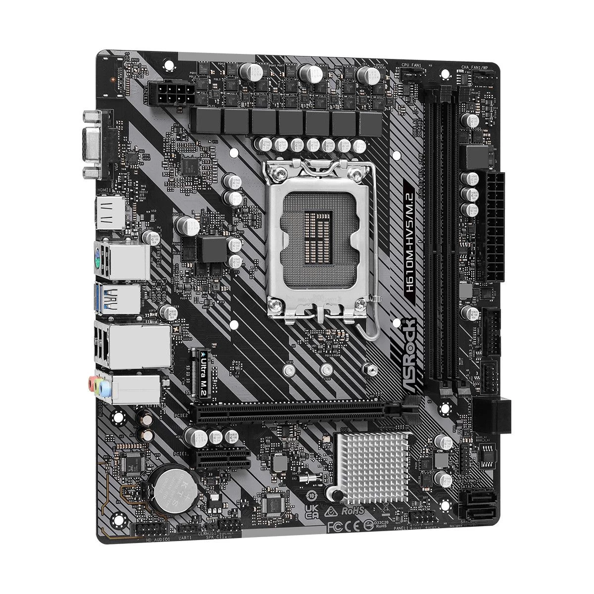 ASRock H610M-HVS/M.2 R2.0 (H610M-HVS/M.2_R2.0) (UA) Бренд: ASRock; Тип роз'єму CPU: Socket 1700;
