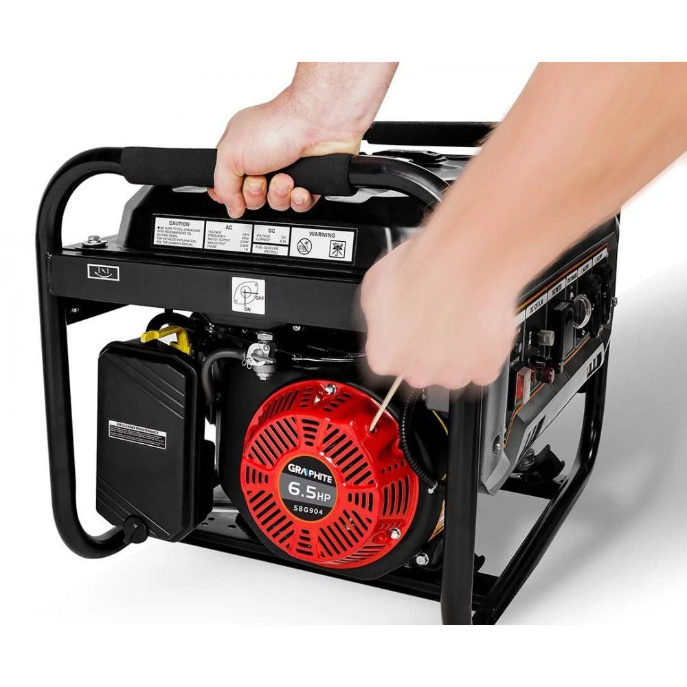 Бензиновий генератор Graphite 58G904 (UA) Модель 6.5HP