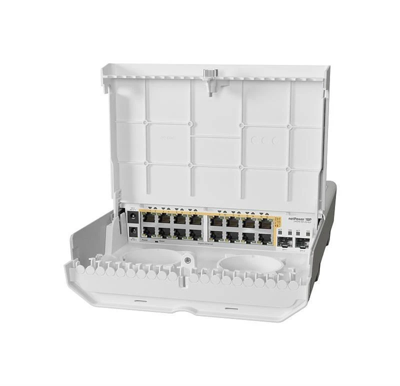 MikroTik CRS318-16P-2S+OUT outdoor (UA) Пам'ять: 256 Мб; Порти 10 / 100 Мбіт / с: