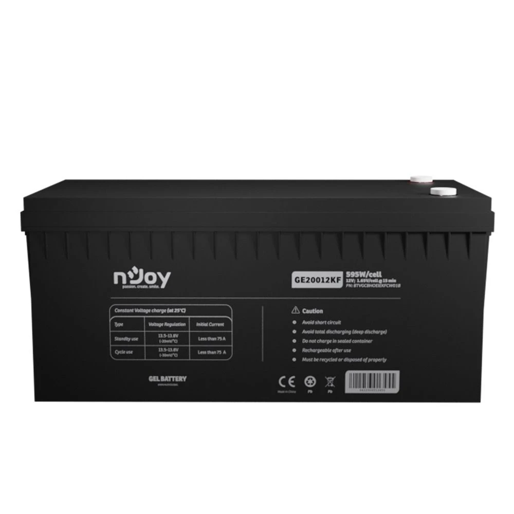 Njoy GE20012KF 12V 200AH (BTVGCBHOEIEKFCW01B) GEL Номінальна напруга: 12 В;