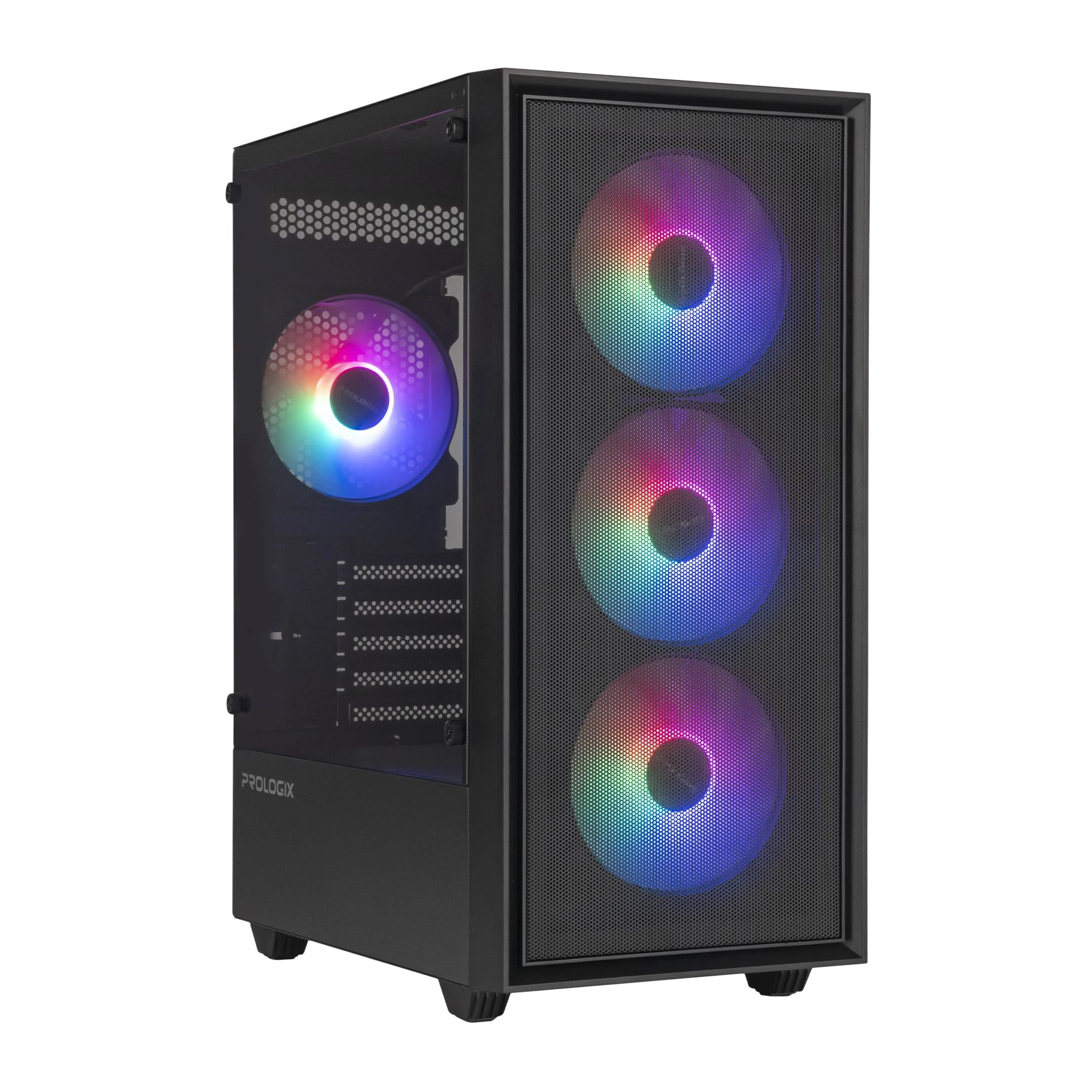 Prologix E107 Tempered Glass Black без БП (UA) Типорозмір Minitower