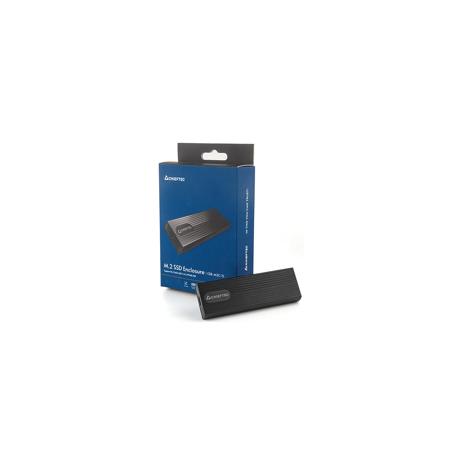 Chieftec USB 3.2 Gen2 Type-C M.2 PCIe NVMe/SATA SSD (CEB-M2C-TL) (UA) Призначення: для SSD; Форм-фактор: