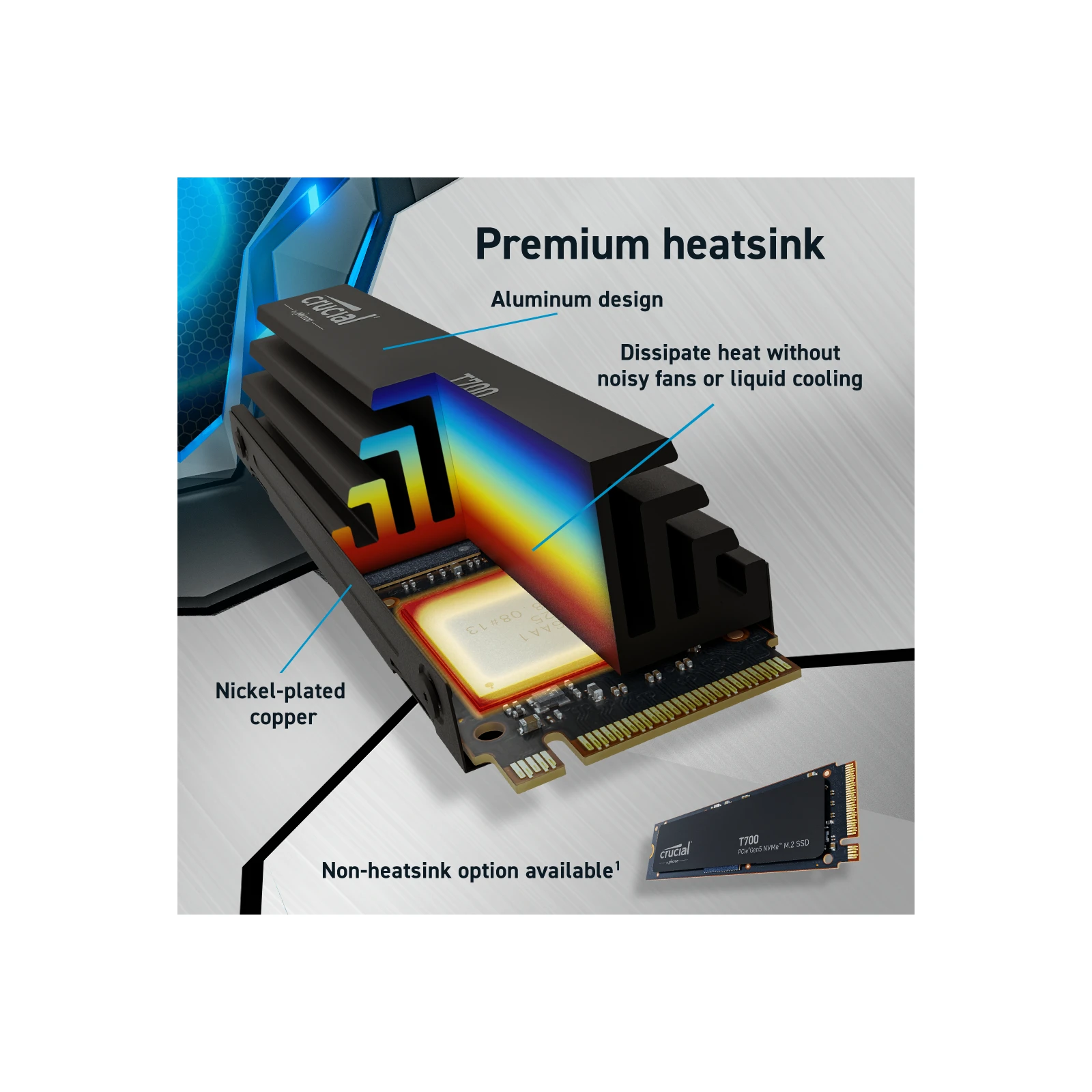 M.2 2280 4TB T700 Micron (CT4000T700SSD5) (UA) Об'єм пам'яті 4 TB