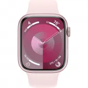 Apple Watch Series 9 GPS 41mm Pink Aluminum Case w. Light Pink Sport Band - M/L (MR943)