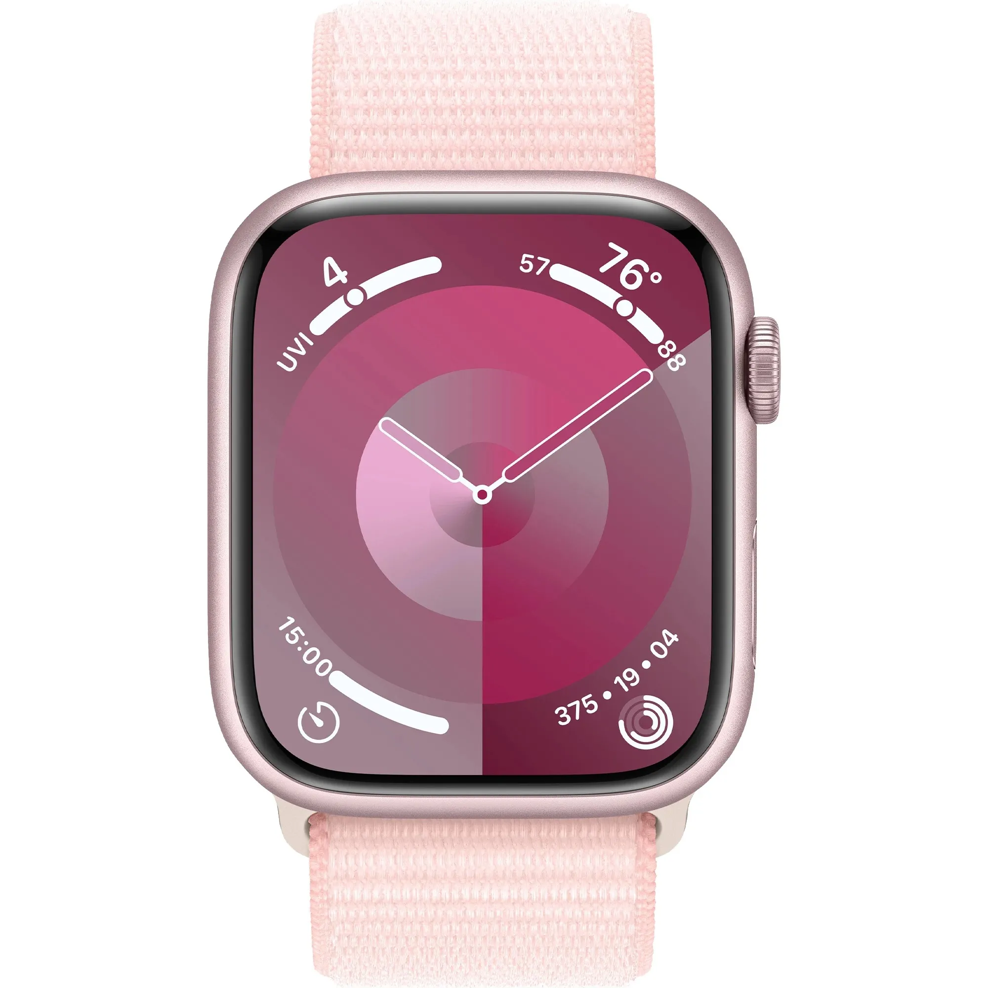 Apple Watch Series 9 GPS 41mm Pink Aluminum Case w. Light Pink S. Loop (MR953) Линейка Watch Series 9 GPS