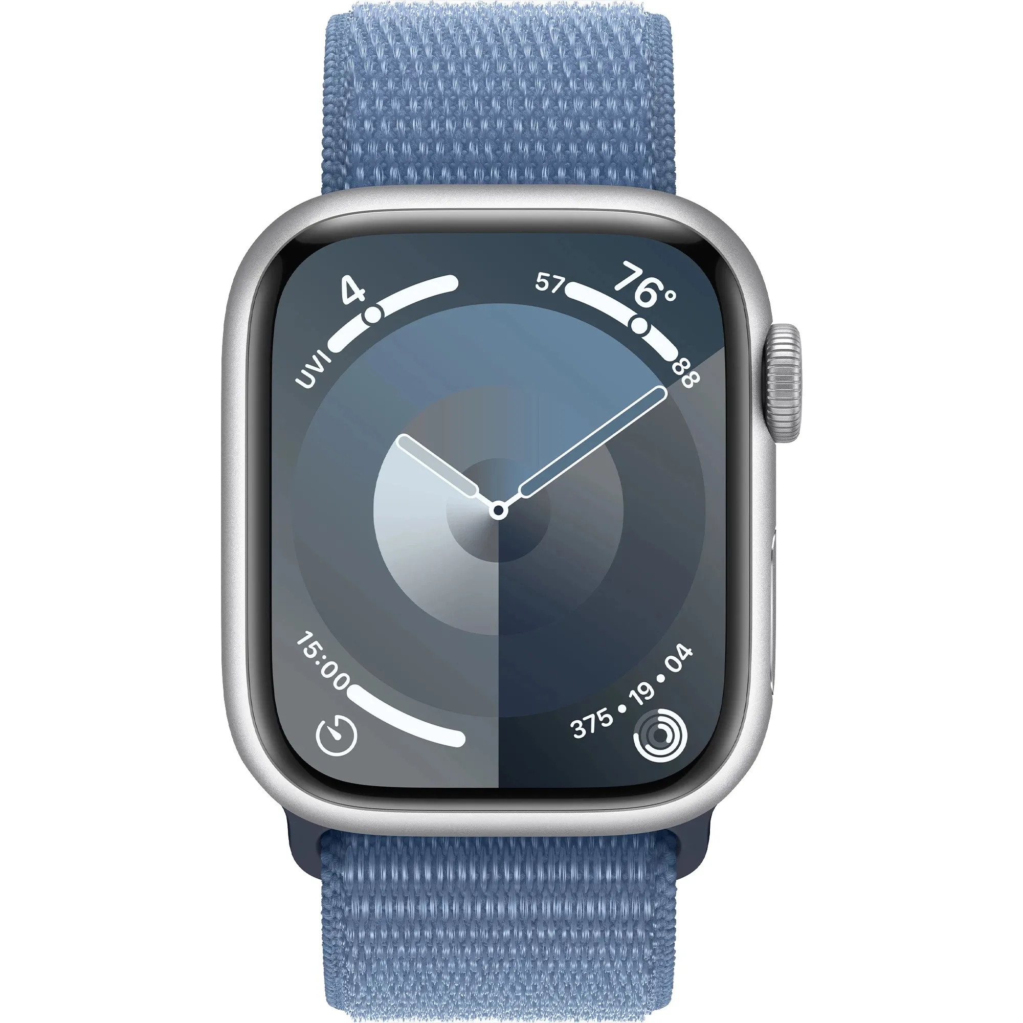 Apple Watch Series 9 GPS 41mm Silver Aluminum Case with Winter Blue Sport Loop (MR923) Бренд: Apple; Линейка: Watch Series 9 GPS; iOS: