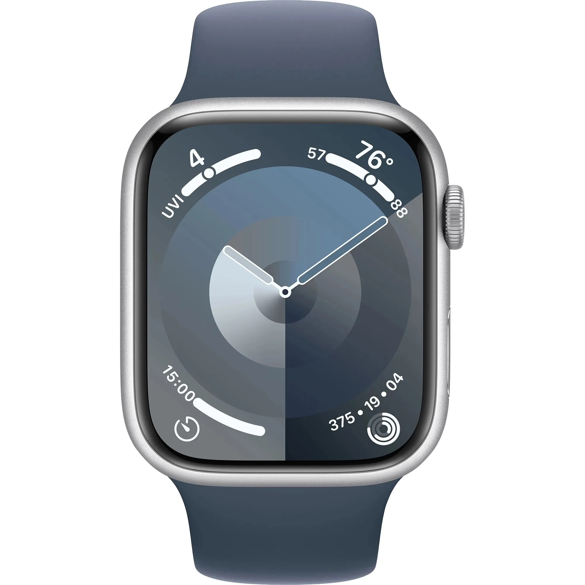 Apple Watch Series 9 GPS + Cellular 41mm Silver Alu. Case w. Storm Blue Sport Band - M/L (MRHW3) Бренд: Apple; Линейка: Watch Series 9 GPS +