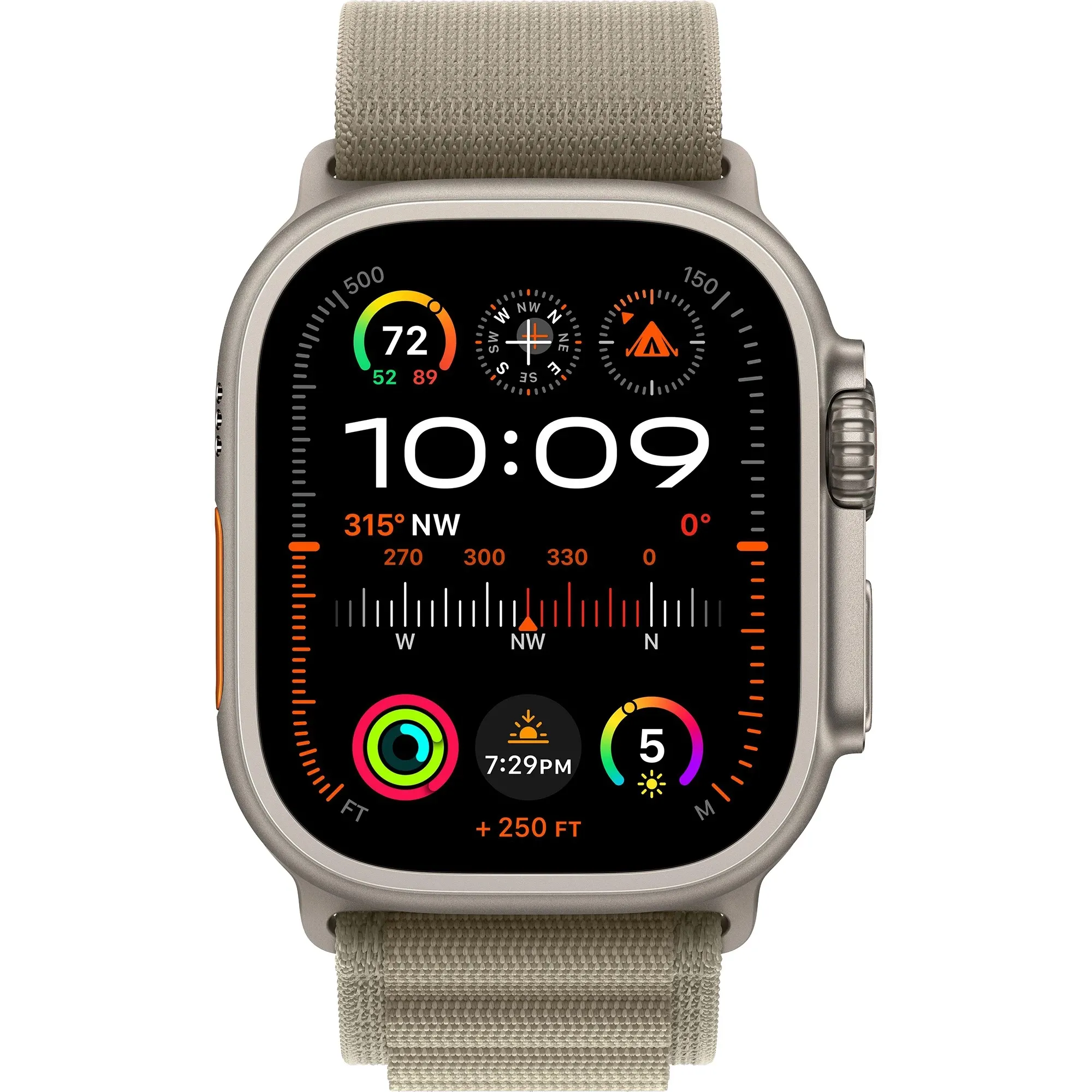 Apple Watch Ultra 2 GPS + Cellular 49mm Titanium Case with Olive Alpine Loop - Medium (MREY3/MRFJ3) Бренд: Apple; Линейка: Watch Ultra 2; iOS: