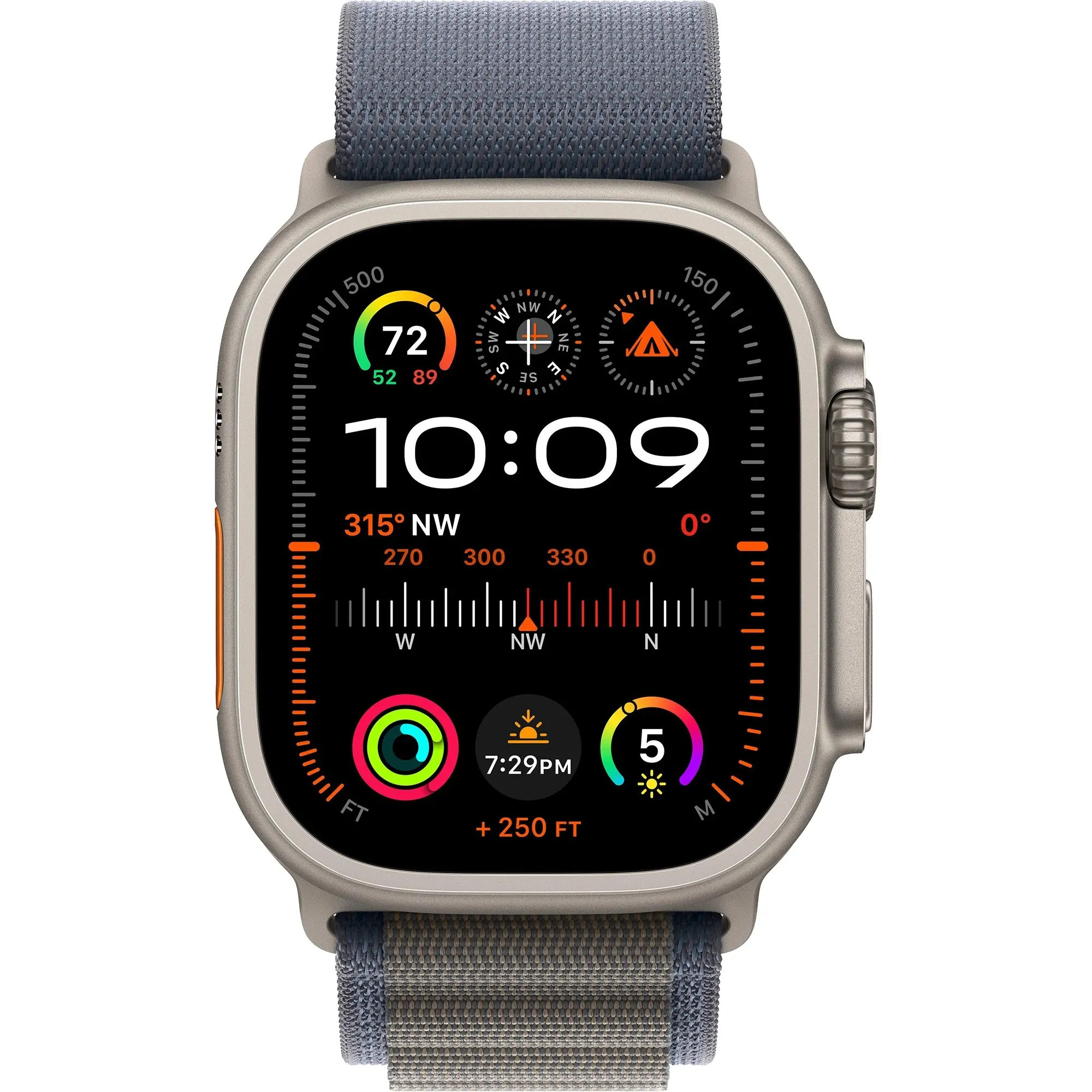 Apple Watch Ultra 2 GPS + Cellular 49mm Titanium Case with Blue Alpine Loop - Small (MREK3/MRFA3) Бренд: Apple; Лінійка: Watch Ultra 2; iOS: є;