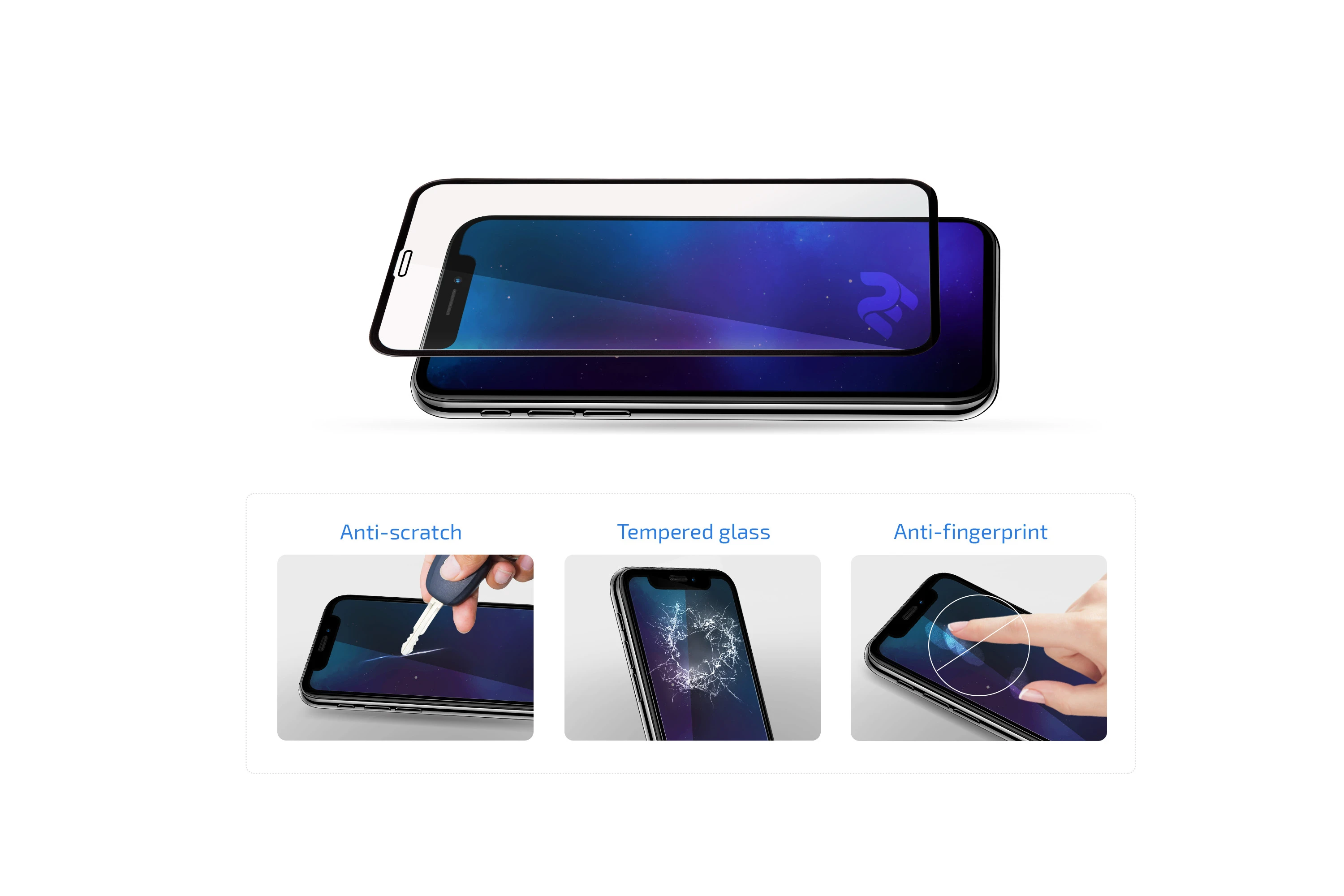 2E Захисне скло для Apple iPhone 14 Pro Max(6.7), 2.5D FCFG,(1 Pack),black border (2E-IP-14PM-6.7-SMFCFG-BB) (UA) До моделі iPhone 14 Pro Max