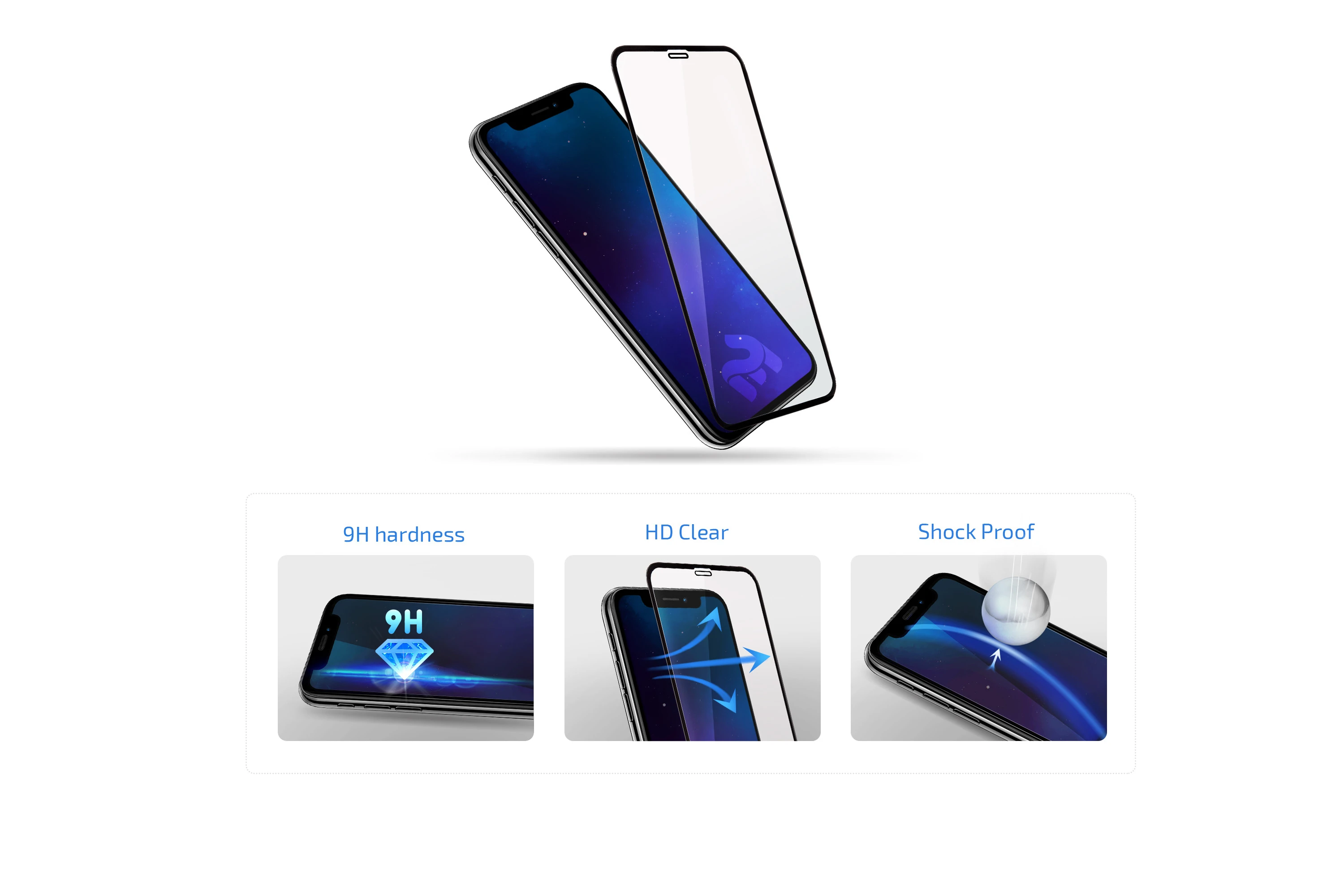 2E Захисне скло для Apple iPhone 14 Pro Max(6.7), 2.5D FCFG,(1 Pack),black border (2E-IP-14PM-6.7-SMFCFG-BB) (UA) Сумісність iPhone