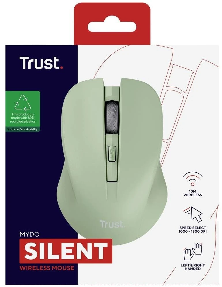 Trust MYDO SILENT, WL, Зелений (25042_TRUST) (UA) Тип манипулятора: мышь;