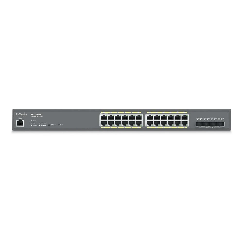 Коммутатор управляемый уровня 2 EnGenius ECS1528FP (1402A0097321) Количество портов Fast Ethernet (10/100) нет