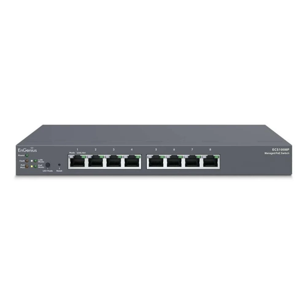 Комутатор керований EnGenius ECS1008P (1402A0090311) Бренд: EnGenius; Кількість портів Fast