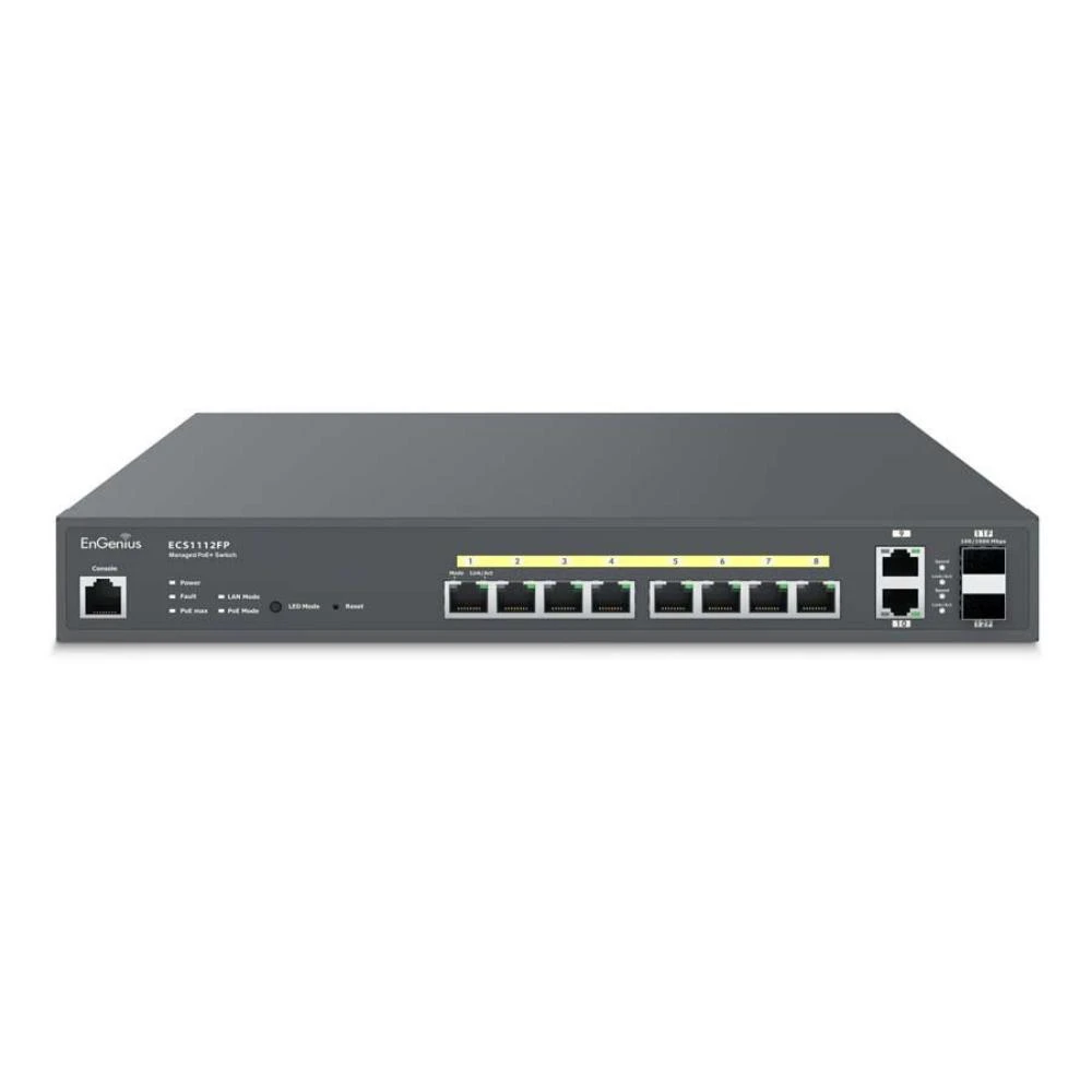 Коммутатор управляемый EnGenius ECS1112FP (1402A0150304) Количество портов Fast Ethernet (10/100) нет