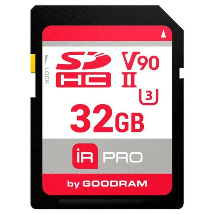 GOODRAM 32 GB SDHC UHS-II U3 IRDM PRO IRP-S9B0-0320R11 Максимальная скорость чтения, МБ/с 280