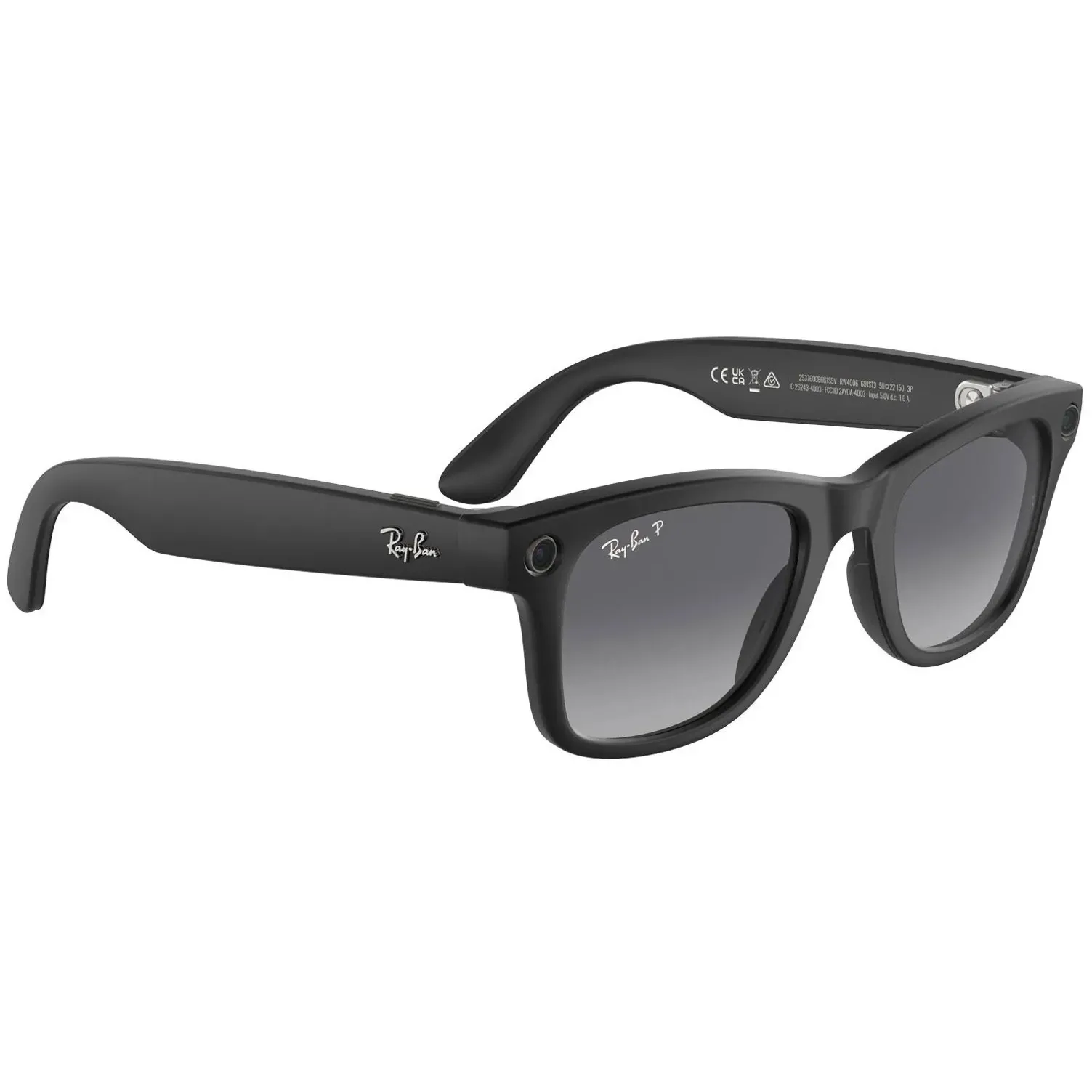 Смарт-очки Ray-ban Meta Wayfarer Matte Black / Graphite (RW4008 601ST3 53-22) Цвет дужек Черный