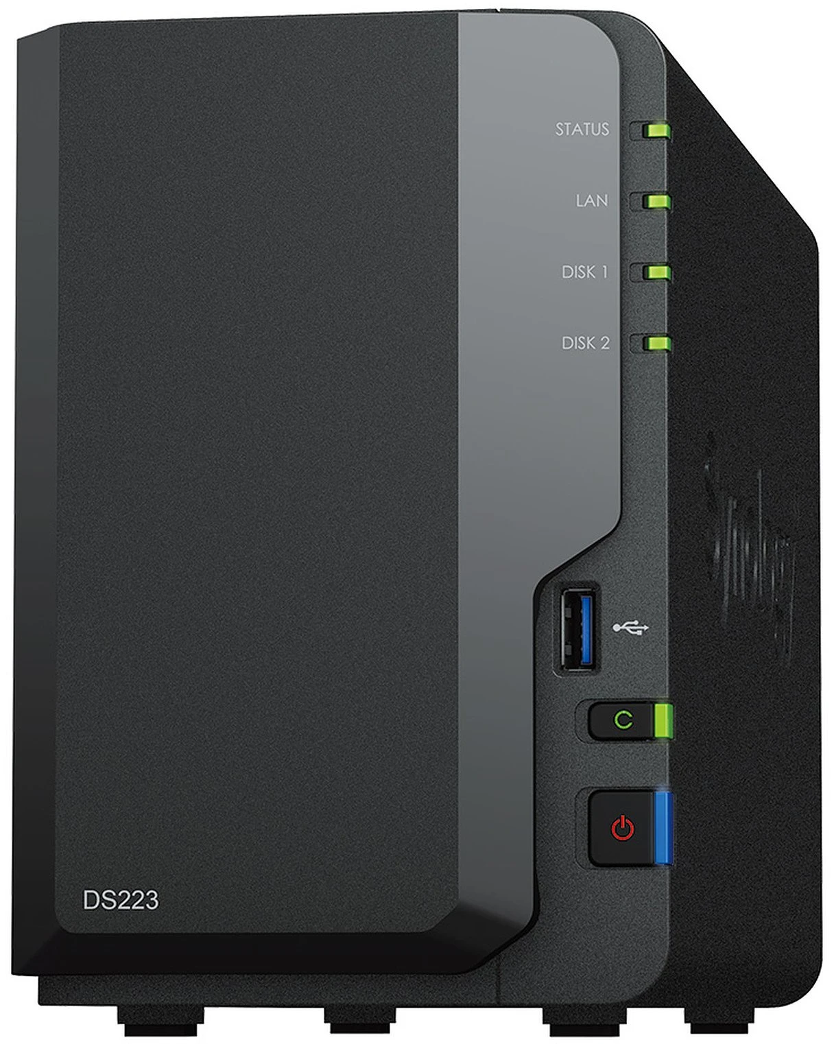 Synology NAS DS223 (UA) Входное напряжение переменного тока есть (100 -240 В)