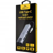 Type-C-Hub Cablexpert USB-C 5-in-1 (HDMI/PD/LAN) (A-CM-COMBO5-04)