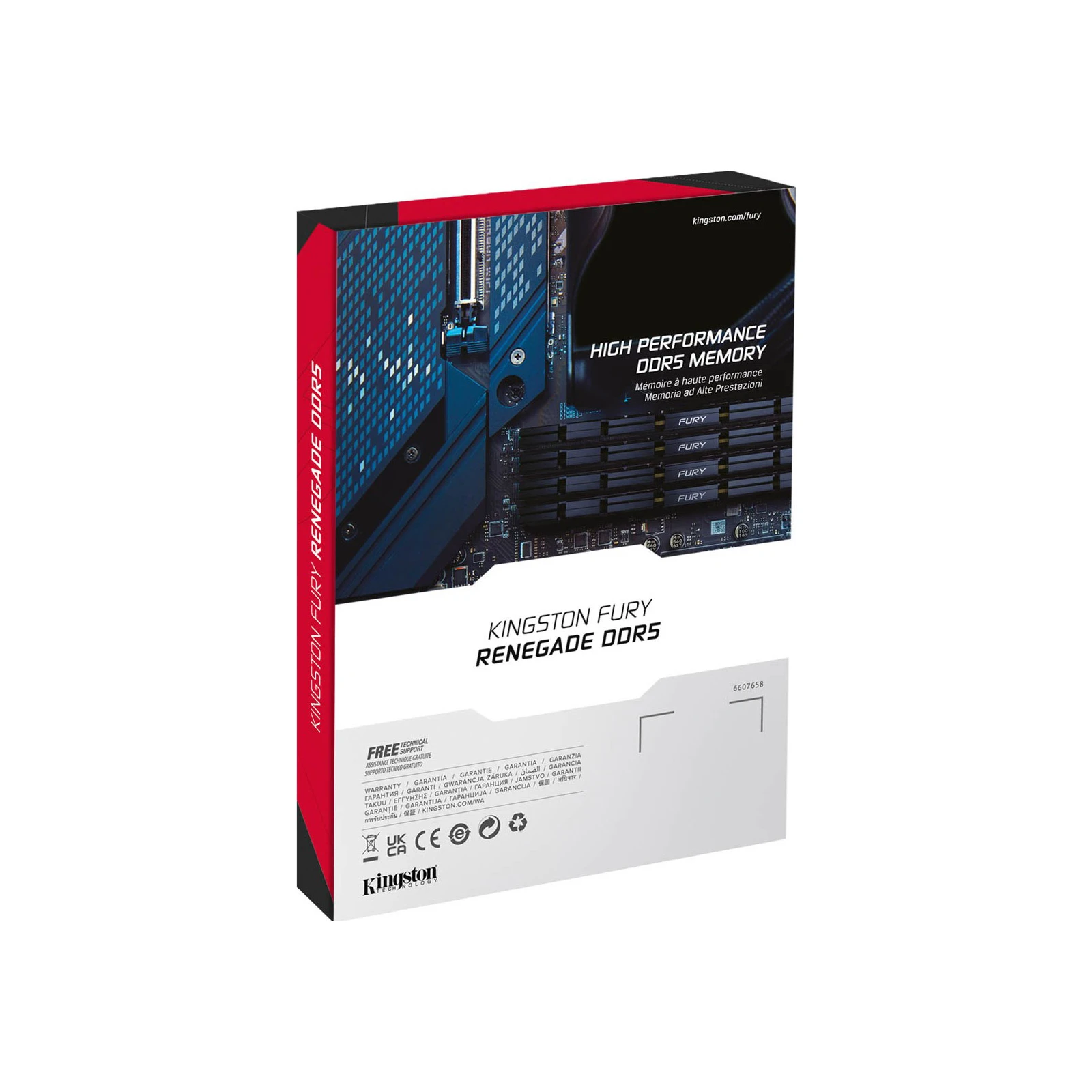 DDR5 32GB 6400 MHz Renegade Silver XMP Kingston Fury (ex. HyperX) (KF564C32RS-32) (UA) Тип пам'яті: DDR5; Об'єм пам'яті: 32