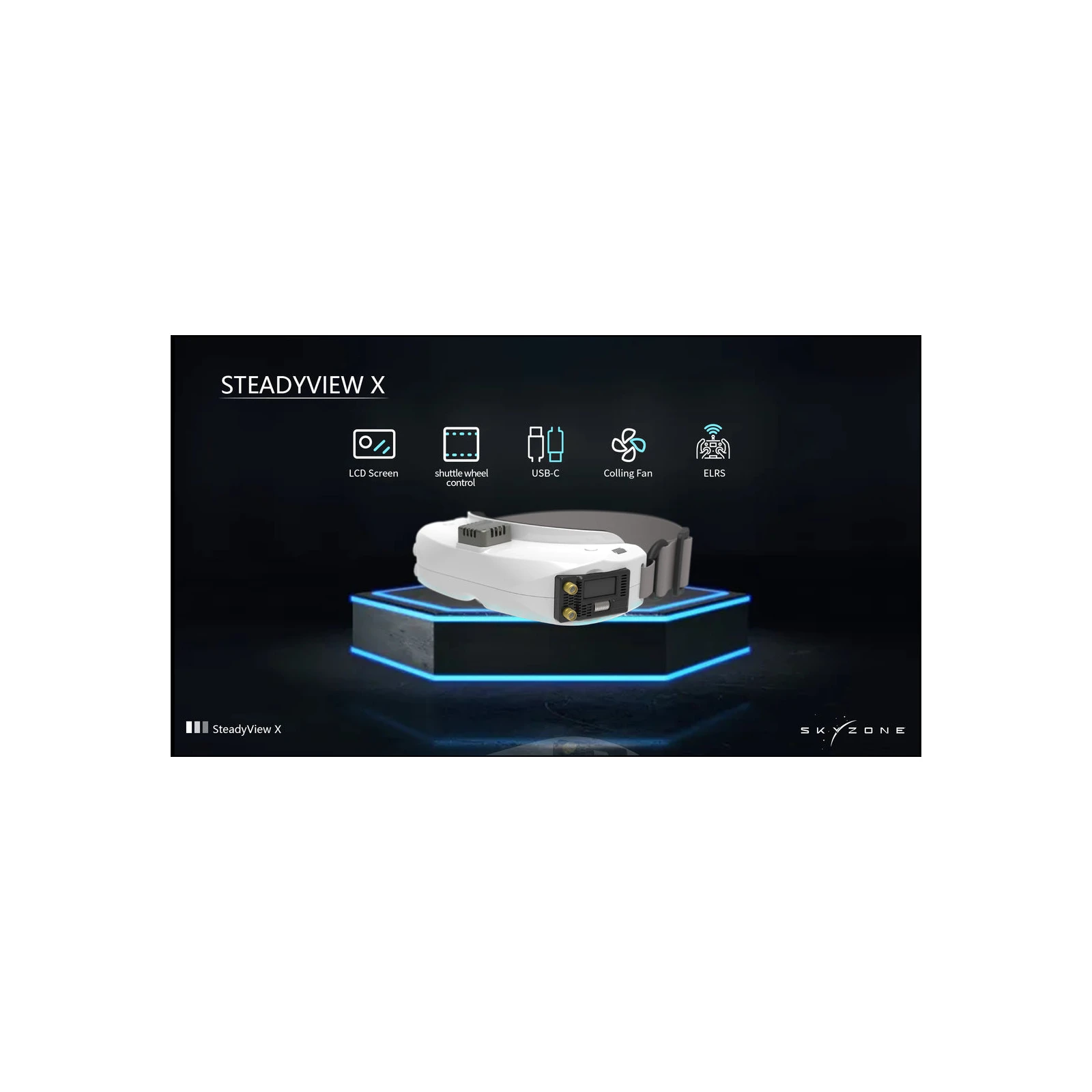 Запчастина для дрона Skyzone steadyview x receiver with IPS screen 5G (STVX5G) (UA) Тип: Відеоприймач;