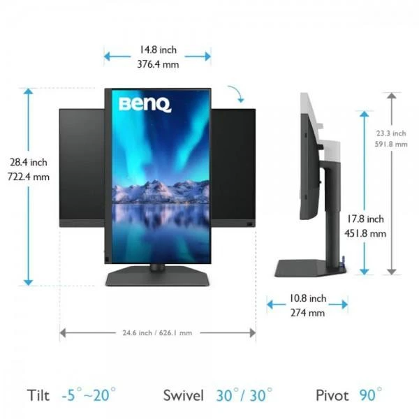 BenQ SW272Q (9H.LLPLB.QBE) (UA) Бренд: BenQ; Діагональ екрану,
