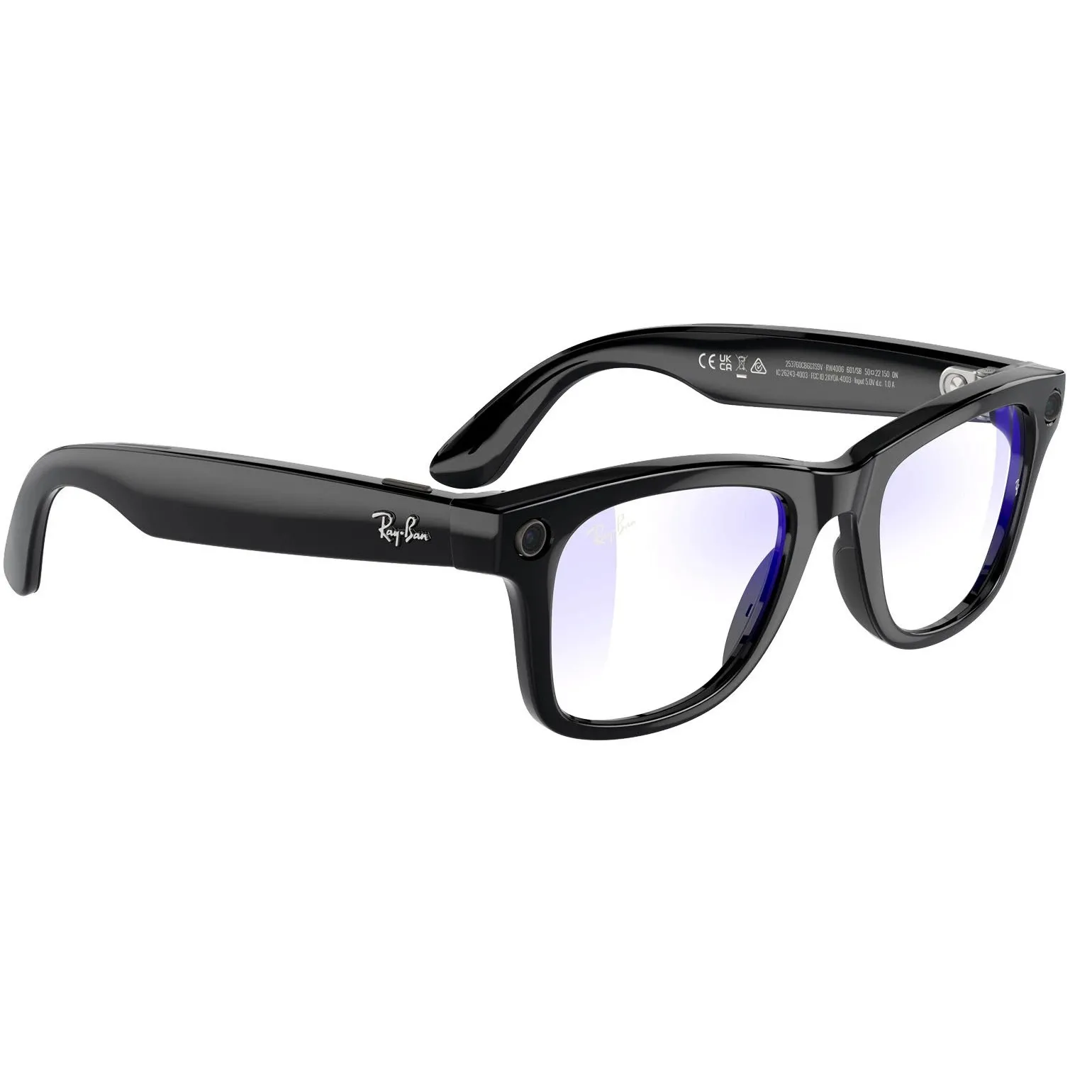 Смарт-окуляри Ray-ban Meta Wayfarer Shiny Black / Clear (RW4006 601/SB 50-22) Колір дужок Чорний
