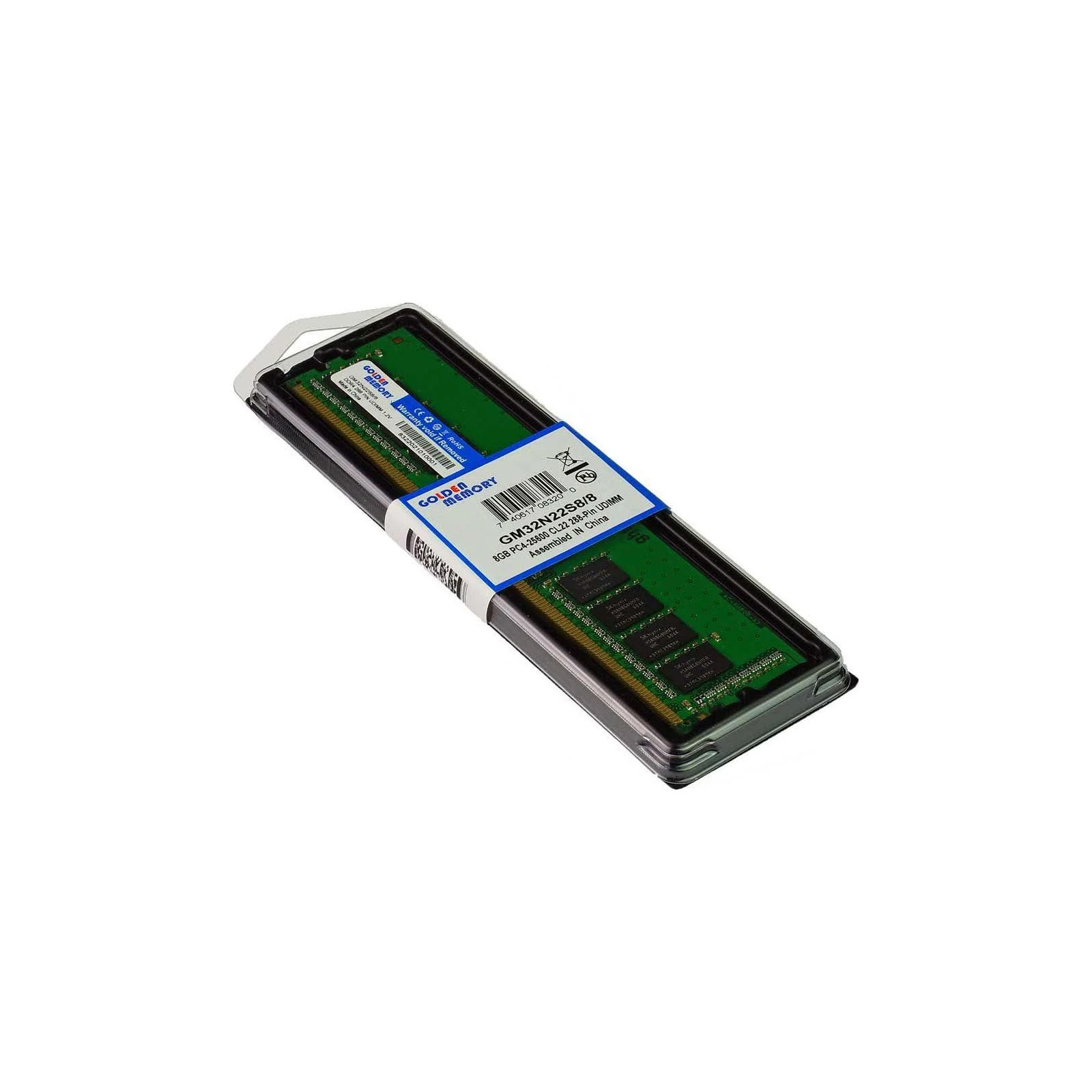 DDR4 8GB 3200 MHz Golden Memory (GM32N22S8/8) (UA) Тип пам'яті: DDR4; Об'єм пам'яті: 8