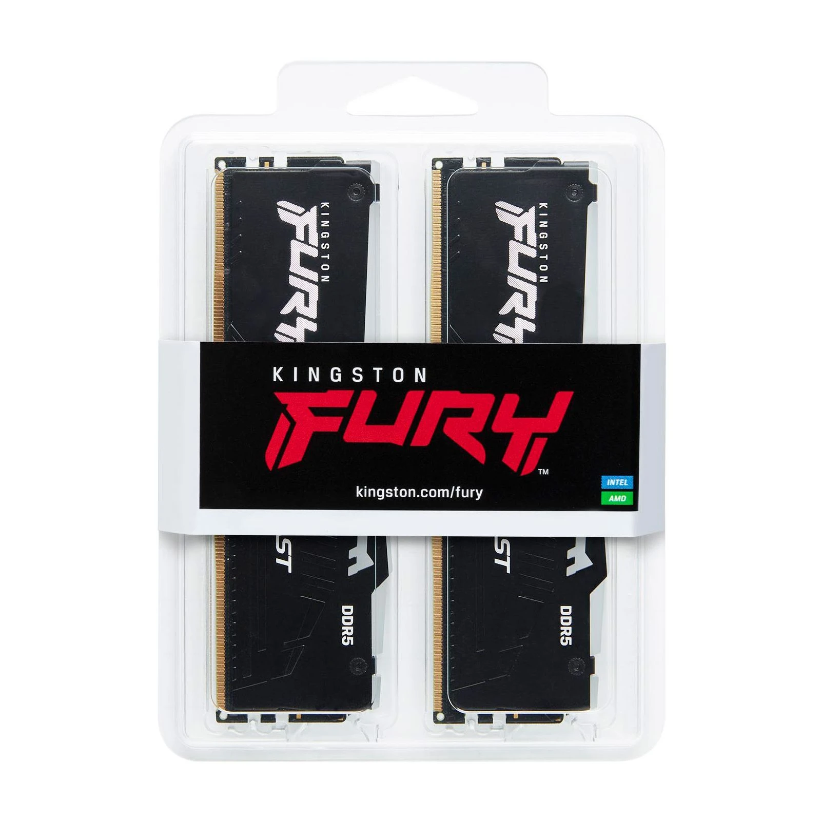 DDR5 16GB (2x8GB) 5600 MHz FURY Beast RGB Kingston Fury (ex.HyperX) (KF556C36BBEAK2-16) (UA) Тип пам'яті: DDR5; Об'єм пам'яті: 16