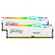 DDR5 32GB 5200 MHz FURY Beast White RGB Kingston Fury (ex.HyperX) (KF552C40BWAK2-32) (UA)
