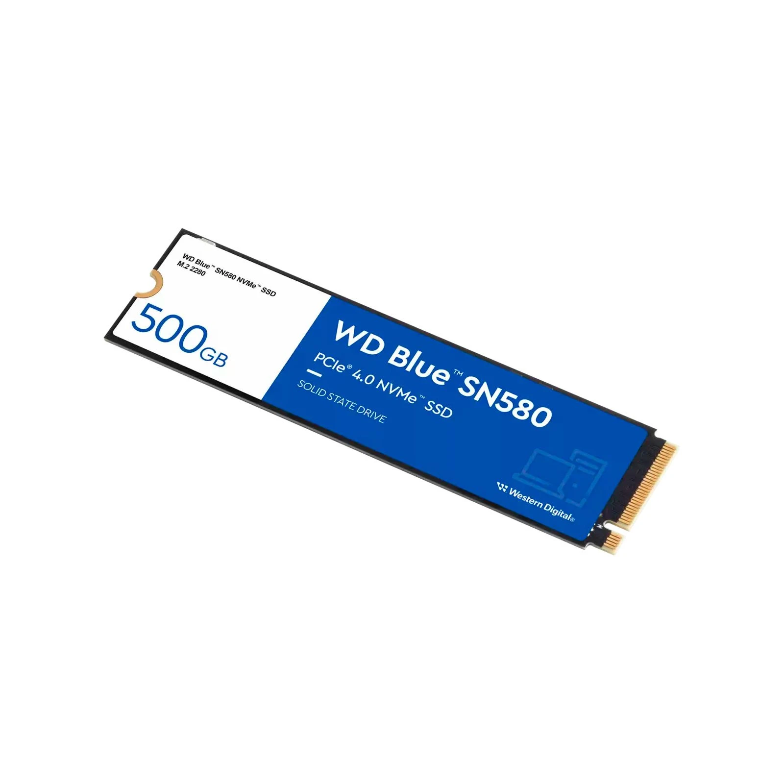 M.2 2280 500GB SN580 Blue WD (WDS500G3B0E) (UA) Тип флеш-памяти 3D TLC NAND