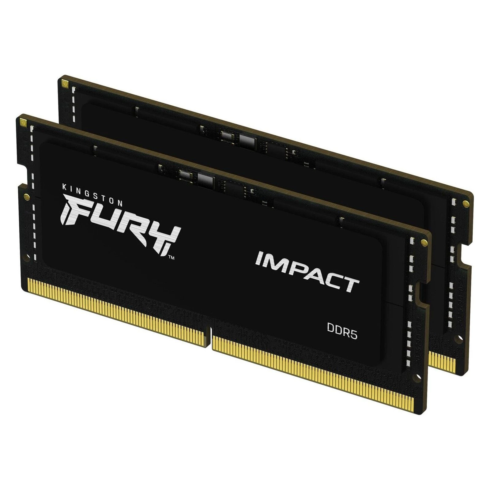 SoDIMM DDR5 16GB (2x8GB) 6000 МГц Impact Kingston Fury (ex.HyperX) (KF564S38IB-16) (UA) Тип пам'яті: DDR5; Об'єм пам'яті: 16