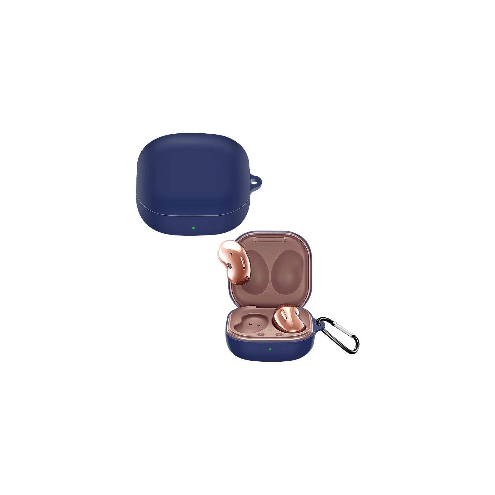 Чохол для навушників BeCover Silicon Samsung Galaxy Buds 2 / Buds Live / Buds Pro Deep Blue (705407) (UA) Особливості силіконовий