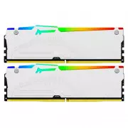 DDR 64GB (2x32GB) 5200 MHz FURY Beast White RGB Kingston Fury (ex.HyperX) (KF552C40BWAK2-64) (UA)