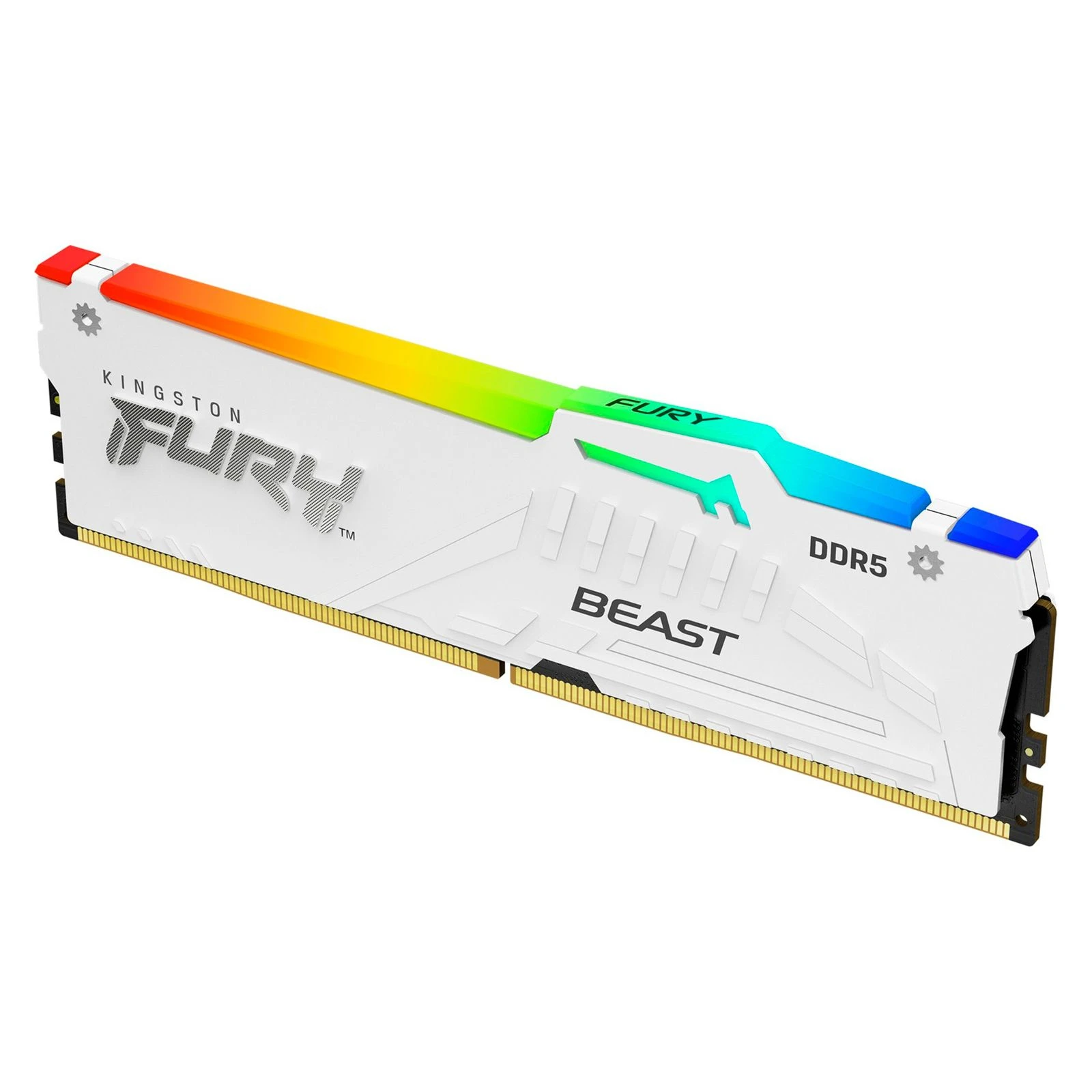DDR5 16GB 5600 MHz FURY Beast White RGB Kingston Fury (ex.HyperX) (KF556C40BWA-16) (UA) Об'єм пам'яті 16 ГБ