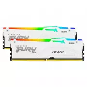 DDR5 64GB (2x32GB) 5600 MHz FURY Beast White RGB Kingston Fury (ex.HyperX) (KF556C40BWAK2-64) (UA)