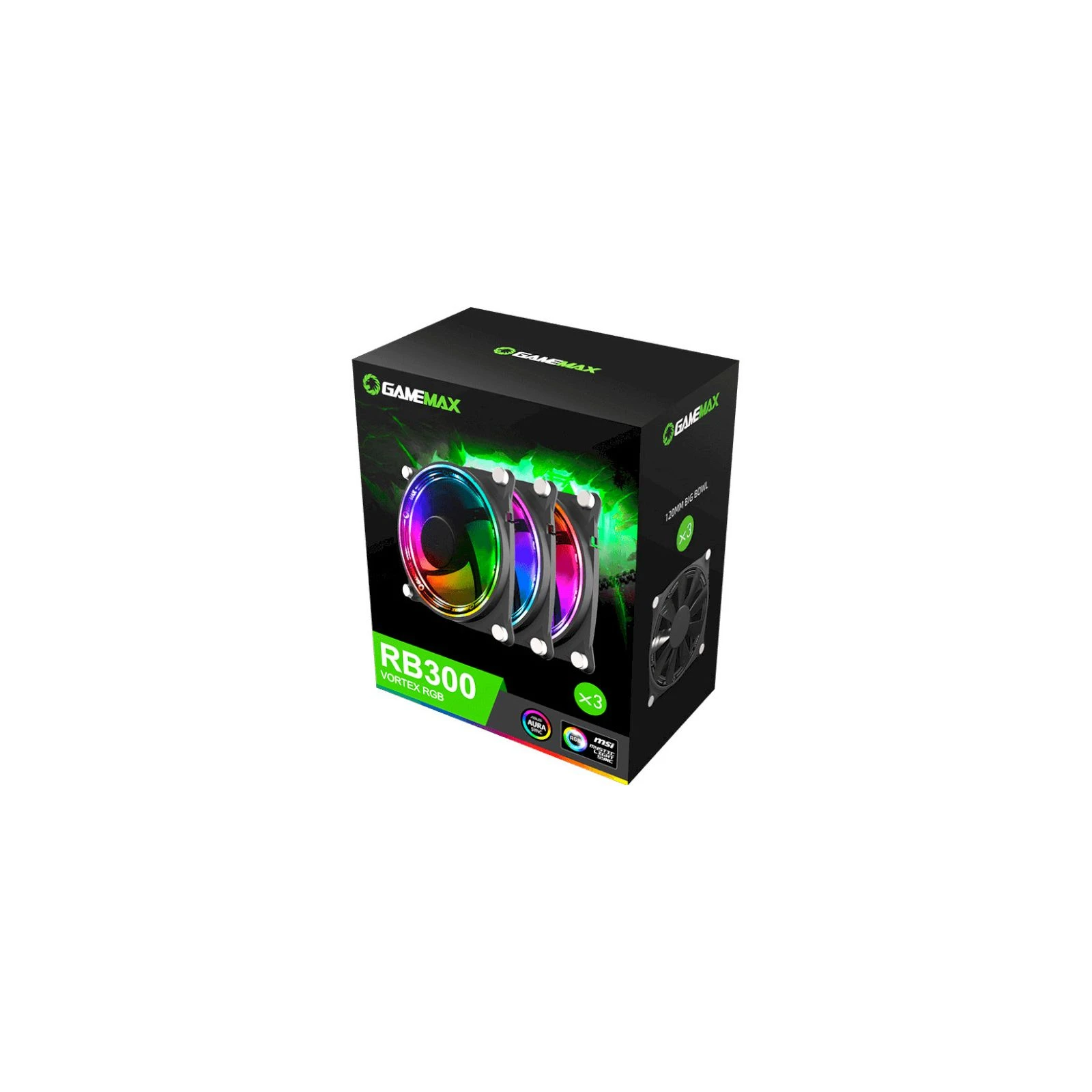Кулер для корпусу Gamemax RB 300 (UA) Кількість вентиляторів: 3;