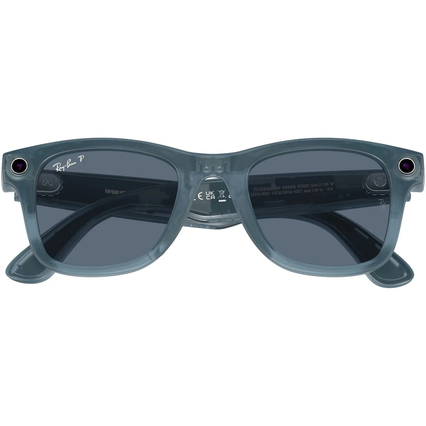 Смарт-очки Ray-ban Meta Wayfarer Matte Jeans / Dusty Blue (RW4006 67552V 50-22) Смарт-окуляри / Зображення: 3024x4032