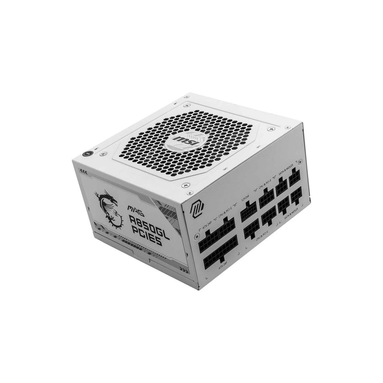 MSI 850W (MAG A850GL PCIE5 WHITE) (306-7ZP8A24-CE0) (UA) Тип БП: модульні, для