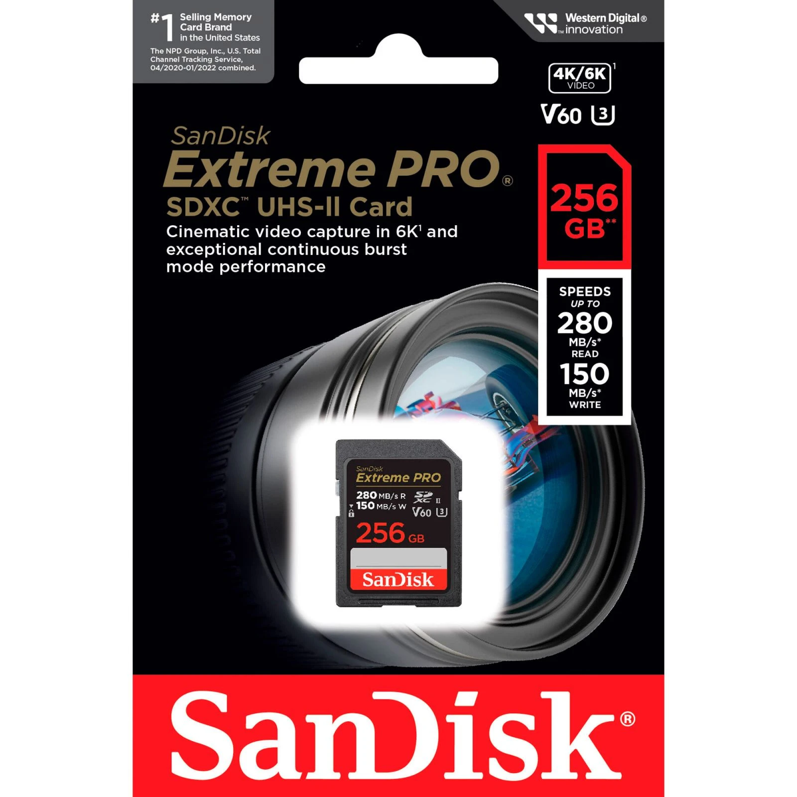 SanDisk 256GB SDXC class 10 UHS-I Extreme Pro (SDSDXEP-256G-GN4IN) Тип карты памяти: SDXC; Объем