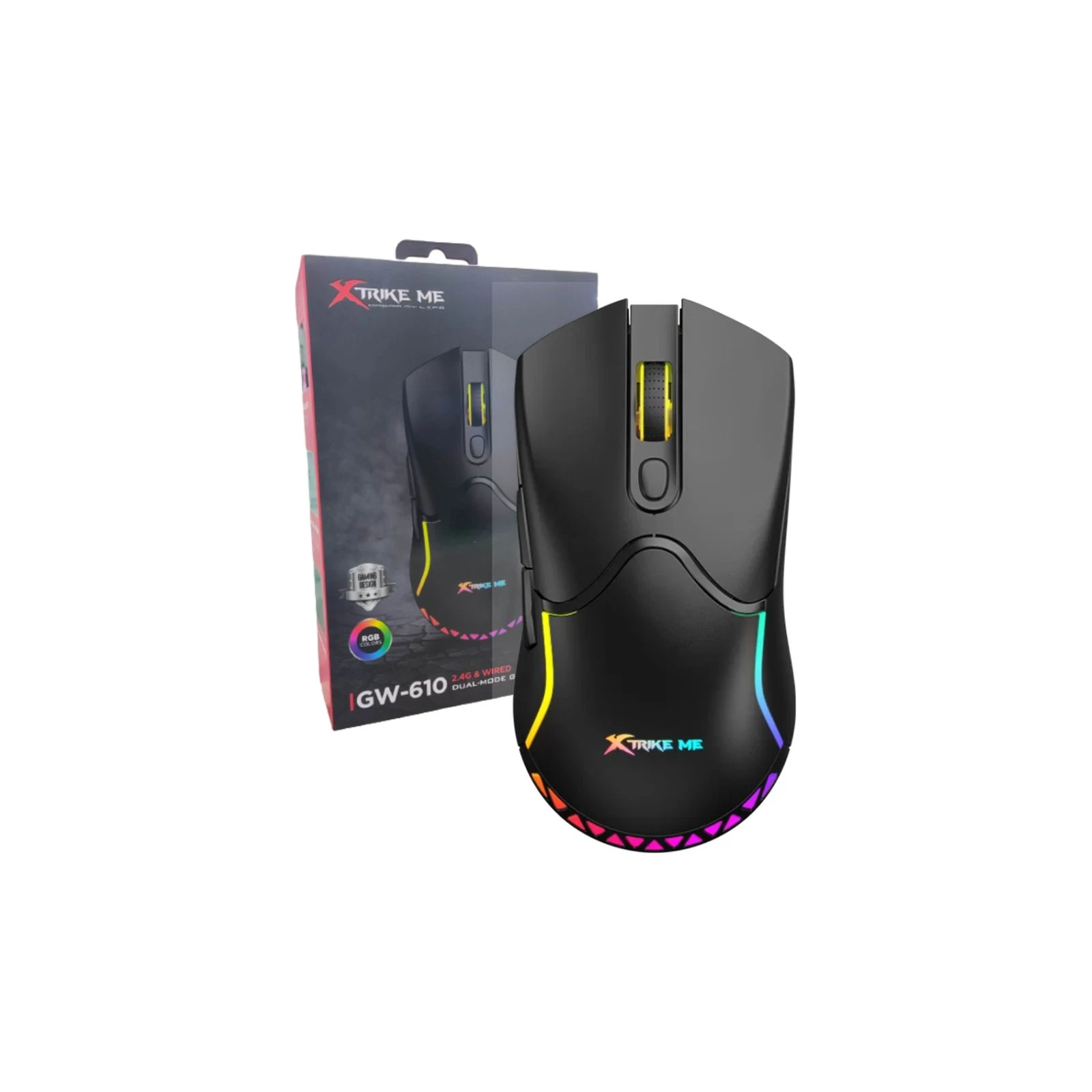 Xtrike ME GW-610 Wireless RGB Black (GW-610) (UA) Інтерфейс підключення USB адаптер 2.4 ГГц
