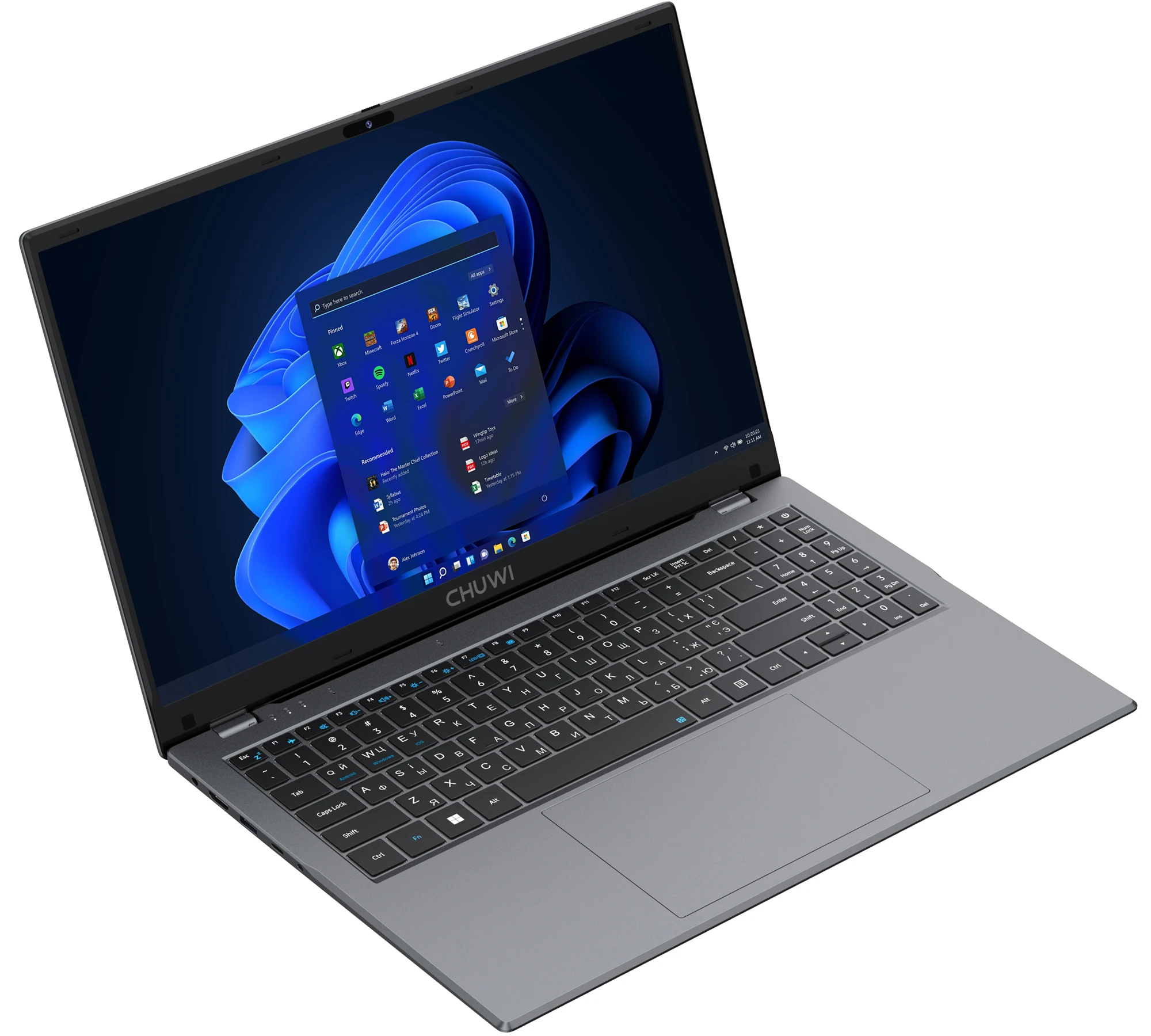 Chuwi GemiBook Plus (16/512) (CWI620/CW-112291) Gray Диагональ экрана: 15.6;