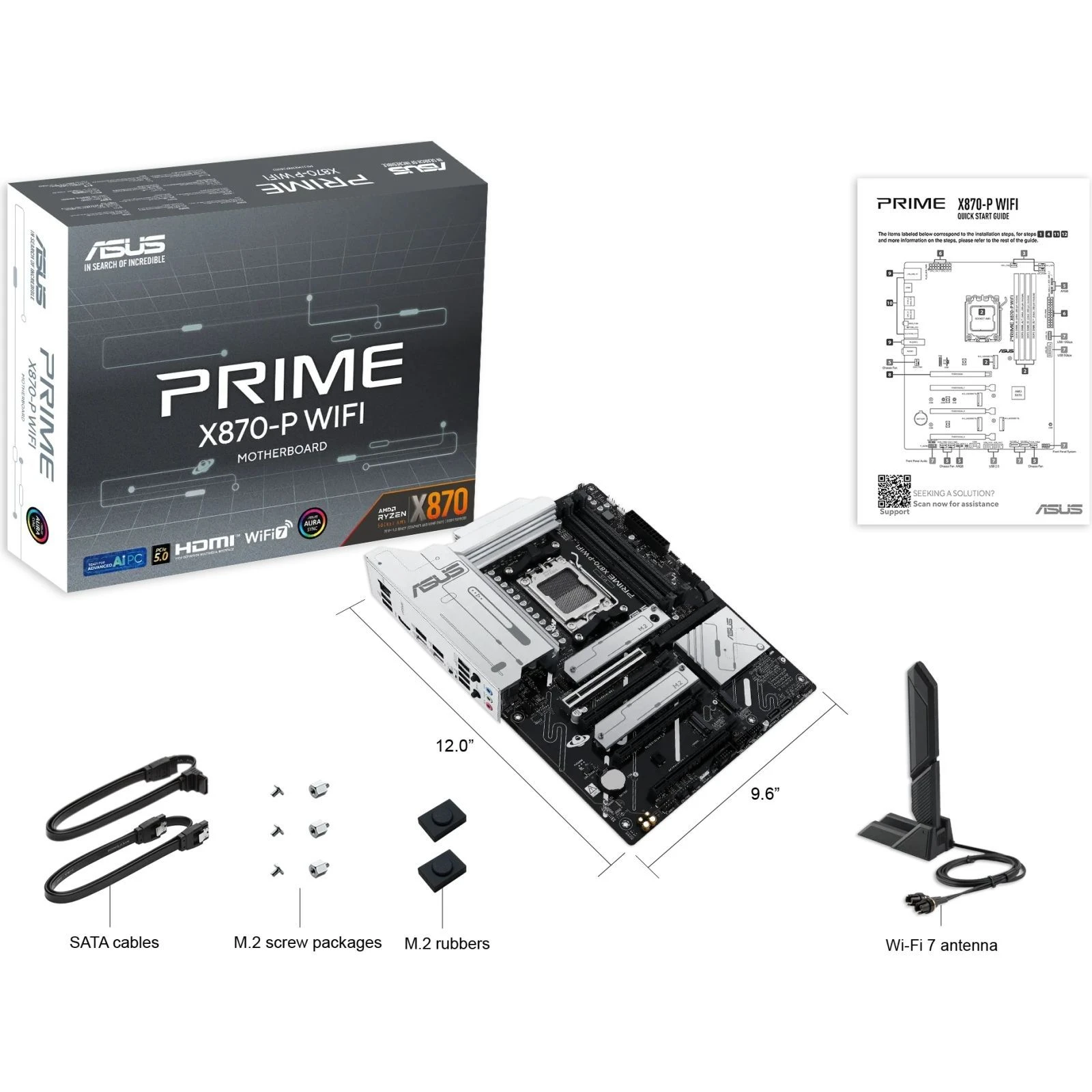 ASUS PRIME X870-P WIFI (90MB1IS0-M0EAY0) (UA) Призначення: звичайна; Сокет: AM5;