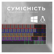 GamePro MK122R Red Swich Low Profile Wireless Dark Gray (MK122R) (UA)