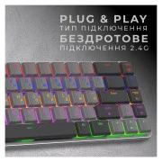 GamePro MK122R Red Swich Low Profile Wireless Dark Gray (MK122R) (UA)