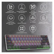 GamePro MK122R Red Swich Low Profile Wireless Dark Gray (MK122R) (UA)