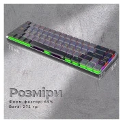 GamePro MK122R Red Swich Low Profile Wireless Dark Gray (MK122R) (UA)