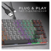 GamePro MK140R Red Swich Low Profile USB Dark Gray (MK140R) (UA)